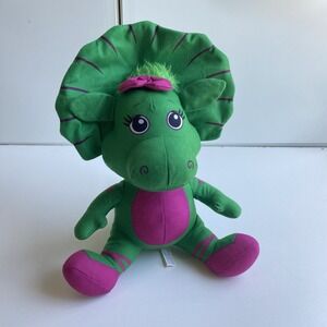 Baby Bop Plush Barney Stuffed‎ Toy Factory 2022 Green Purple Dinosaur 12"